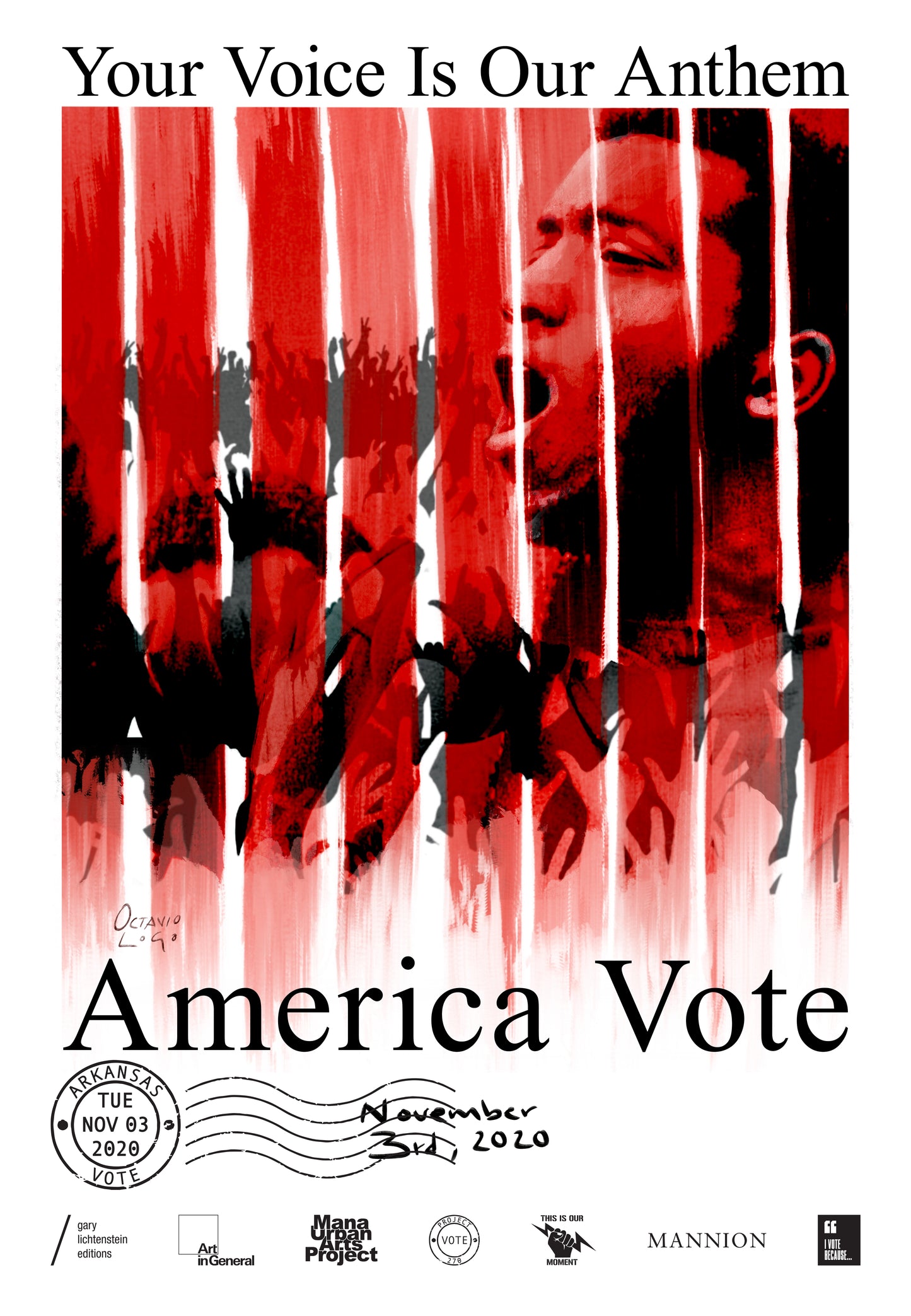 Arkansas Get Out The Vote Poster by Octavio Logo