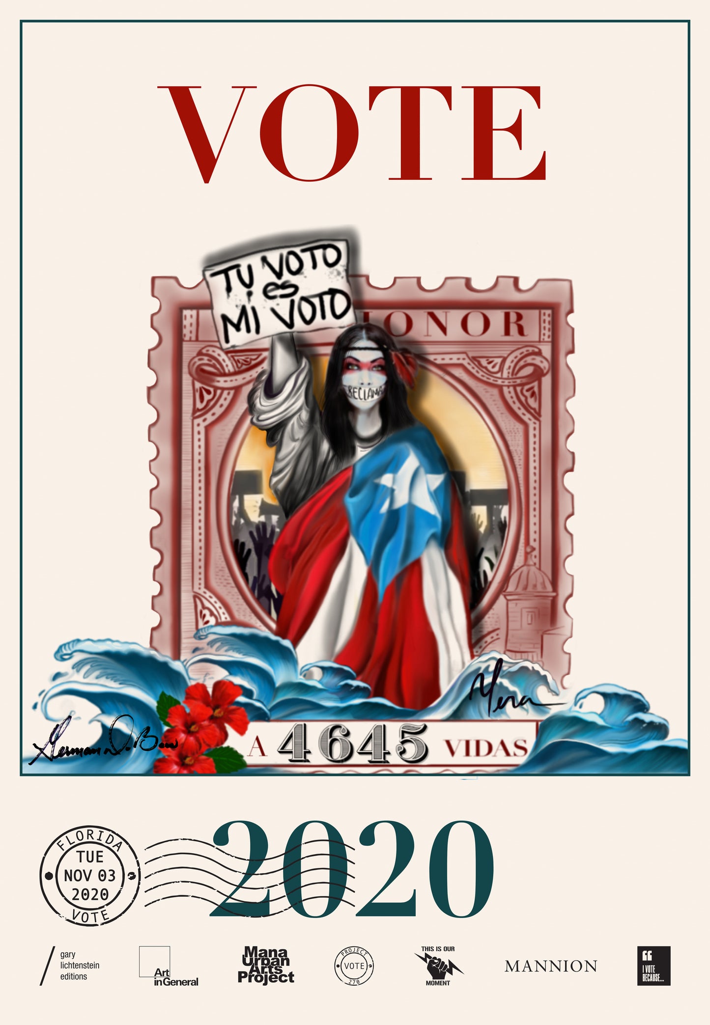 Miami, Florida Get Out The Vote Poster by German DuBois & YERA