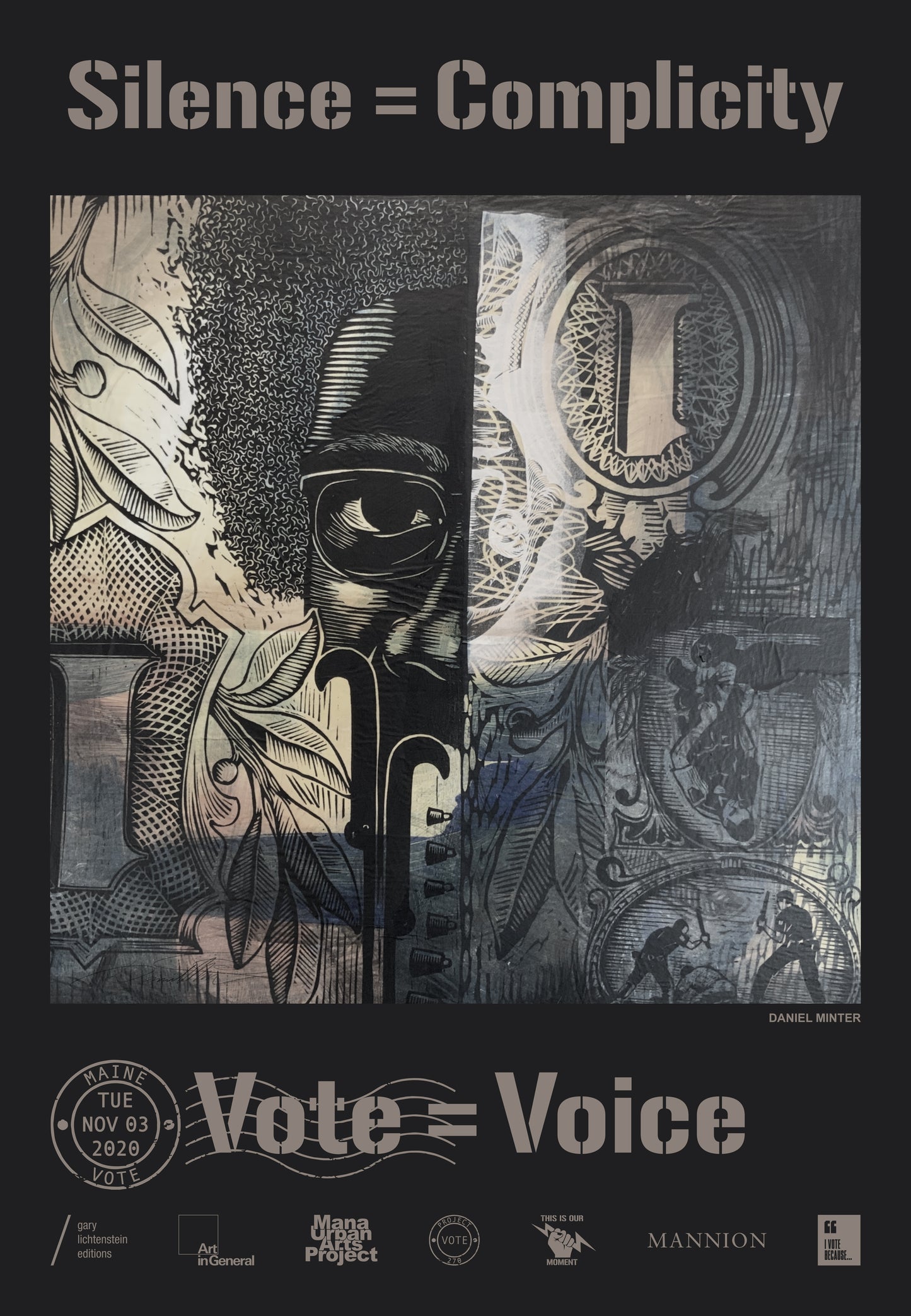 Maine Get Out The Vote Poster by Daniel Minter