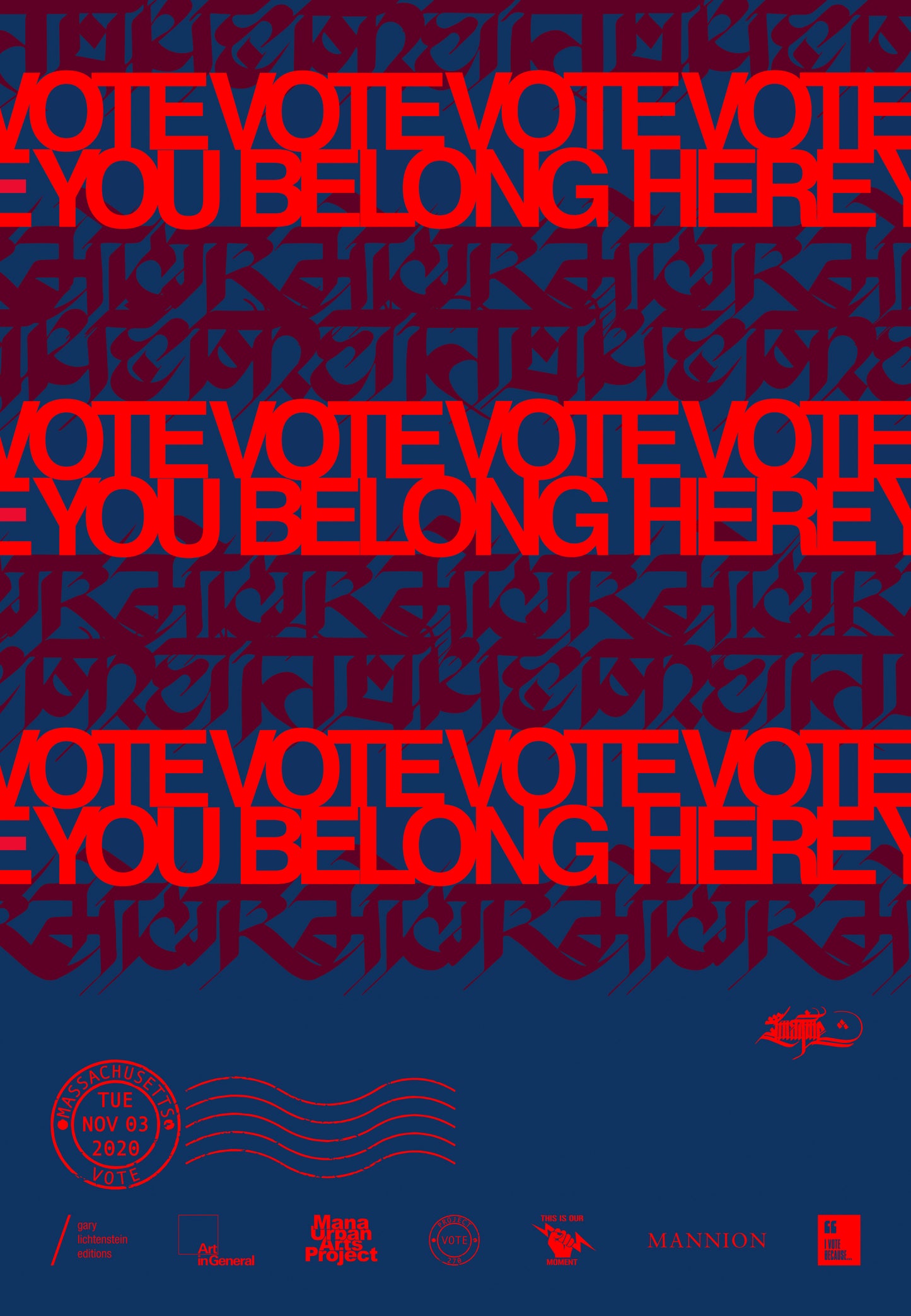 Massachusetts Get Out The Vote Poster by Imagine (Sneha Shrestha)