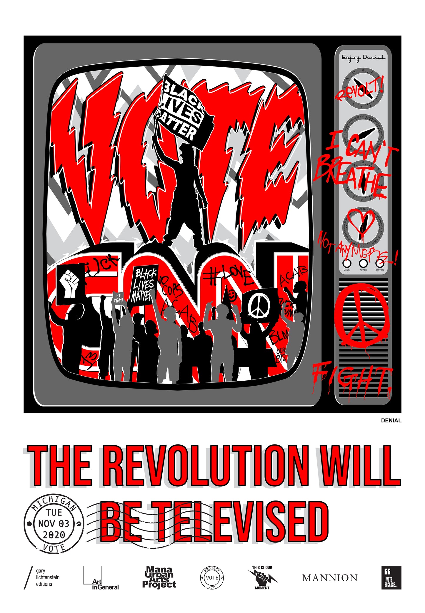 Michigan Get Out The Vote Poster by Denial