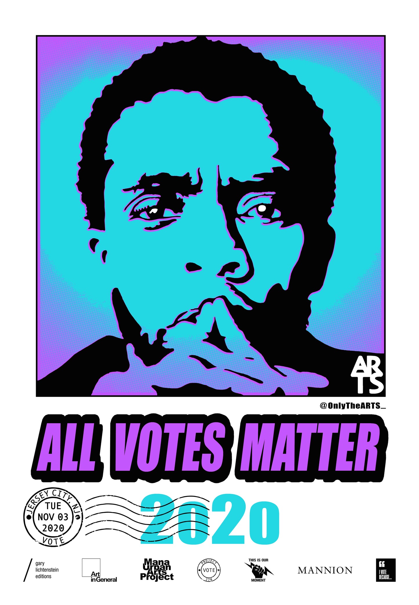 Jersey City, New Jersey Get Out The Vote Poster by Andre Russell