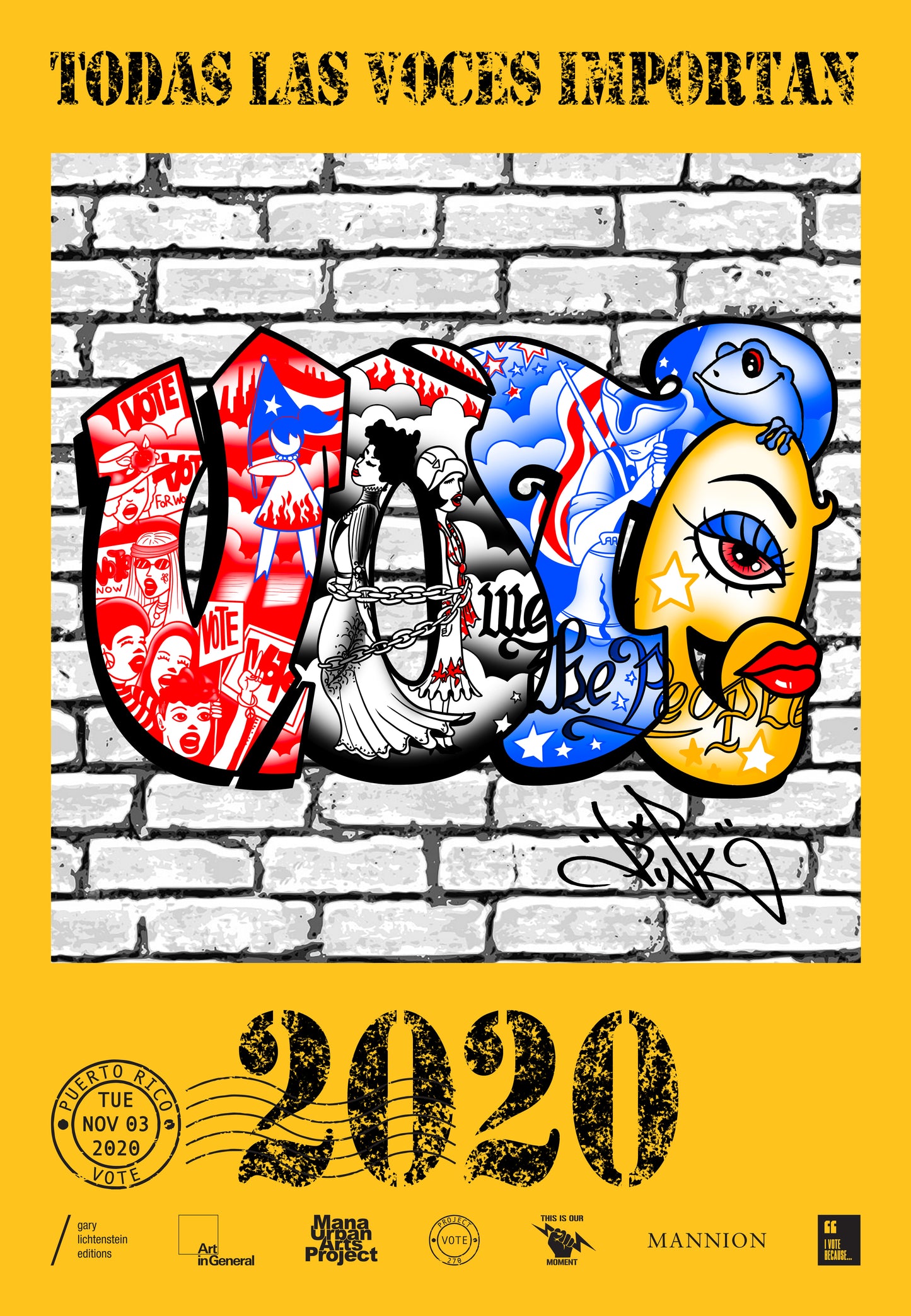 Puerto Rico Get Out The Vote Poster by Lady Pink