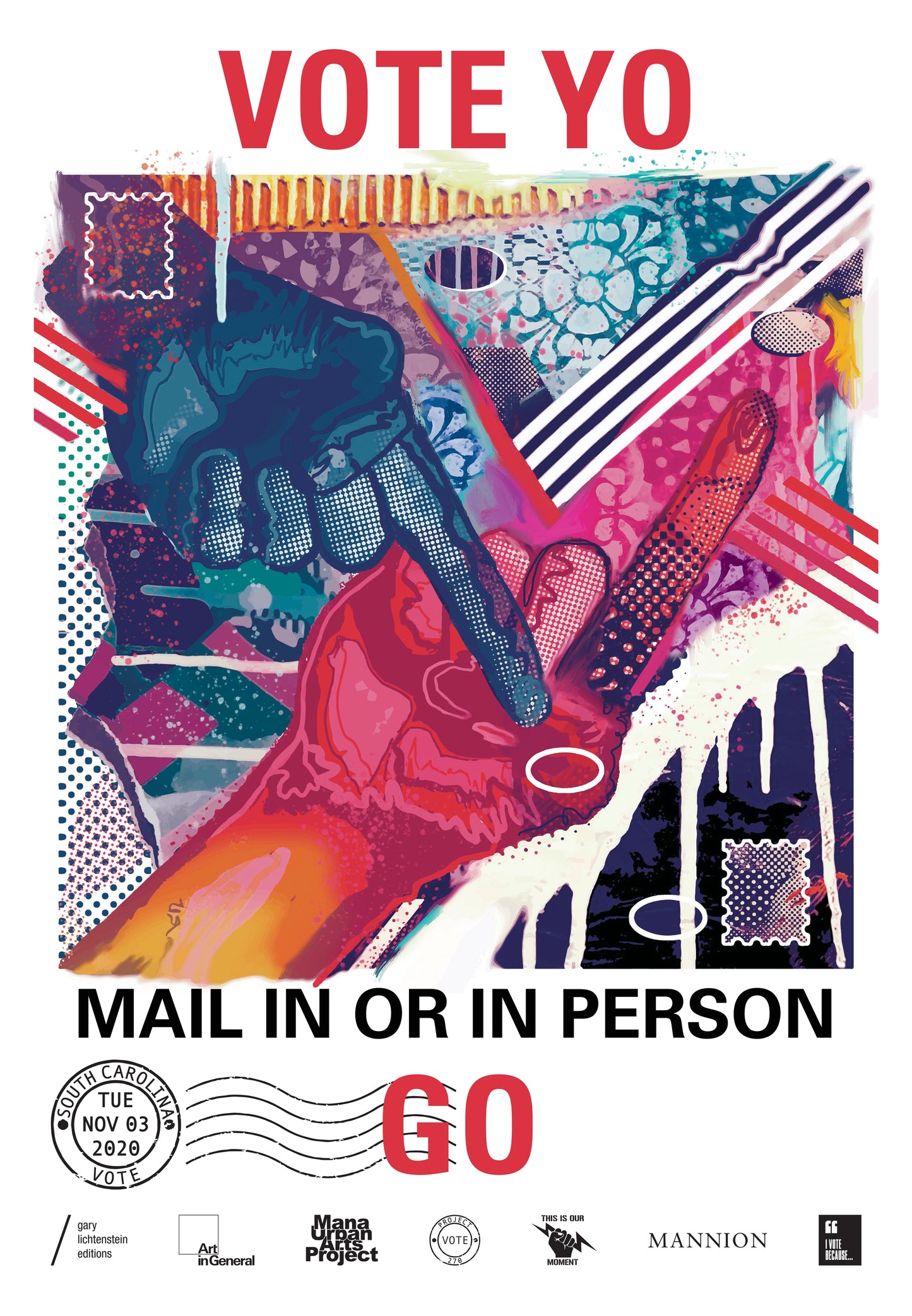 South Carolina Get Out The Vote Poster by Amiri Geuka Farris