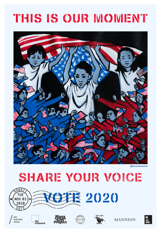 Hawaii Get Out The Vote Poster by Lauren Hana Chai