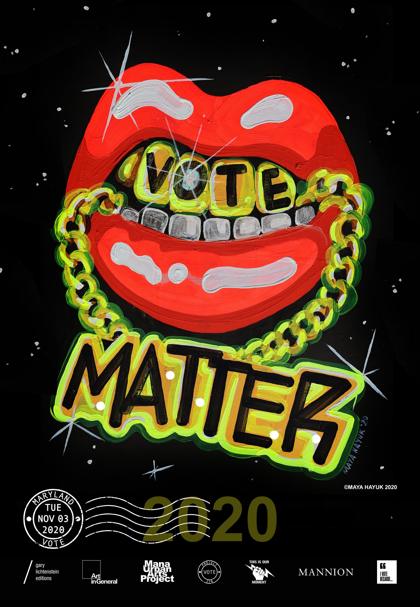 Maryland Get Out The Vote Poster by Maya Hayuk
