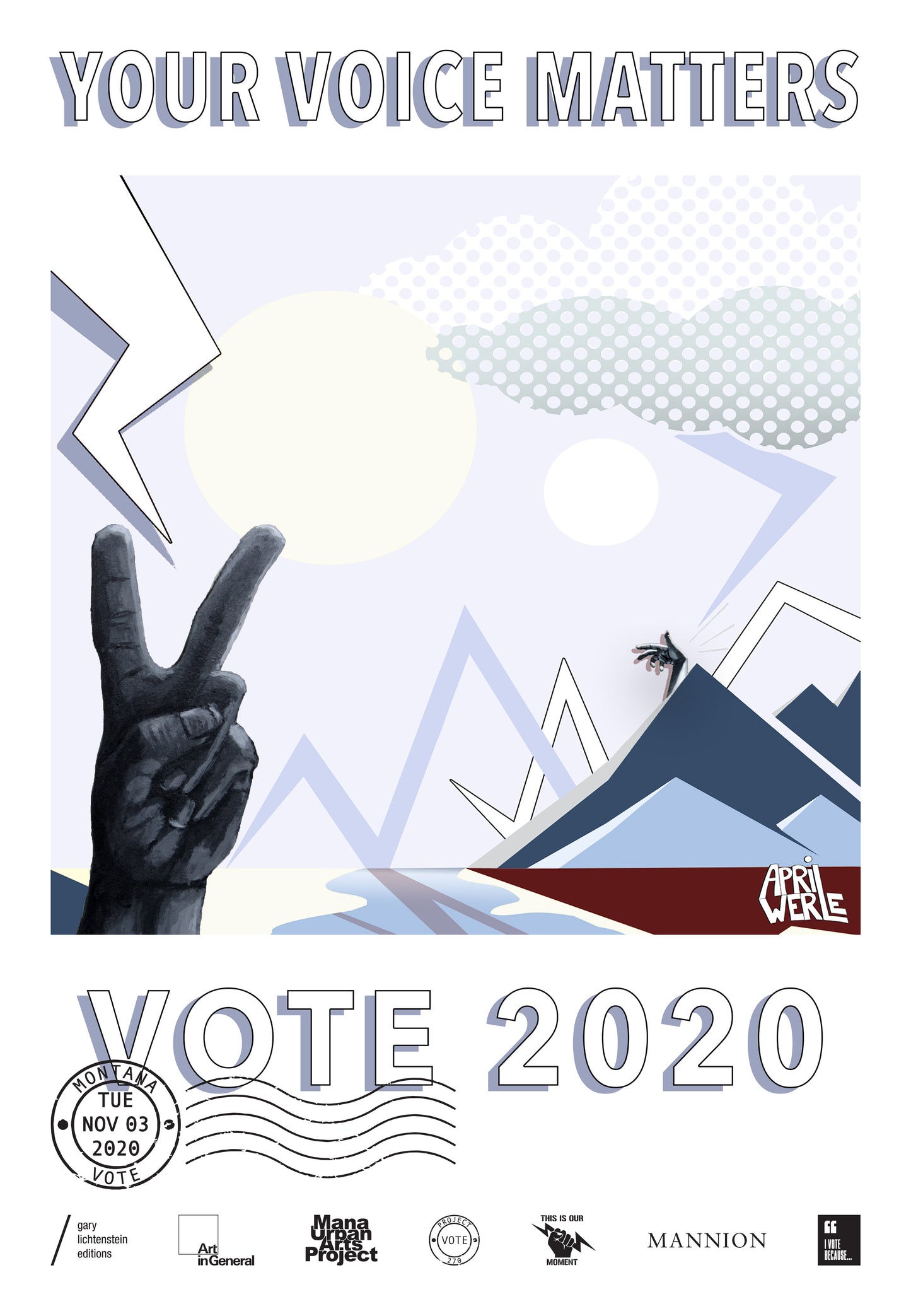 Montana Get Out The Vote Poster by April Werle
