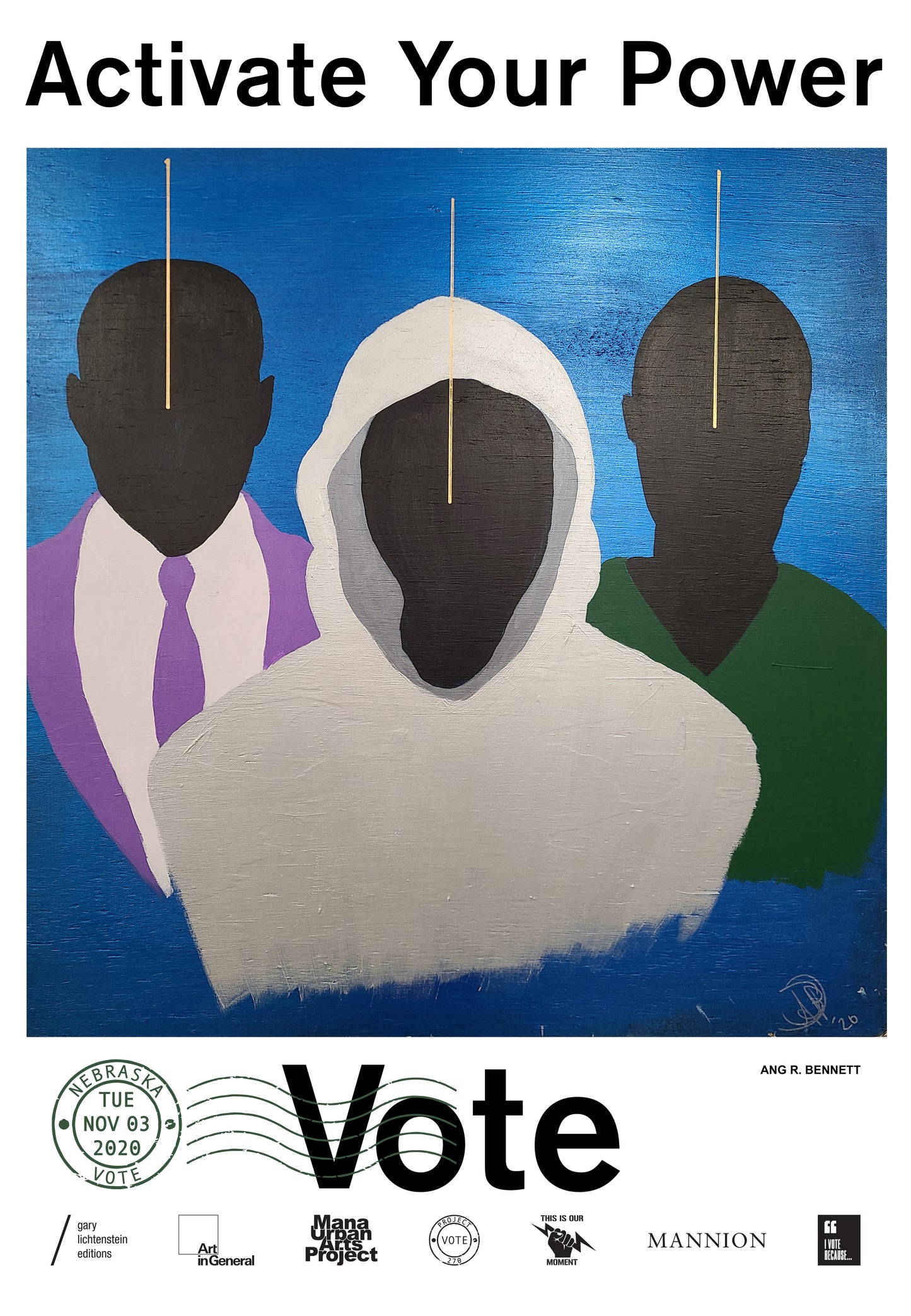 Nebraska Get Out The Vote Poster by Ang R. Bennett
