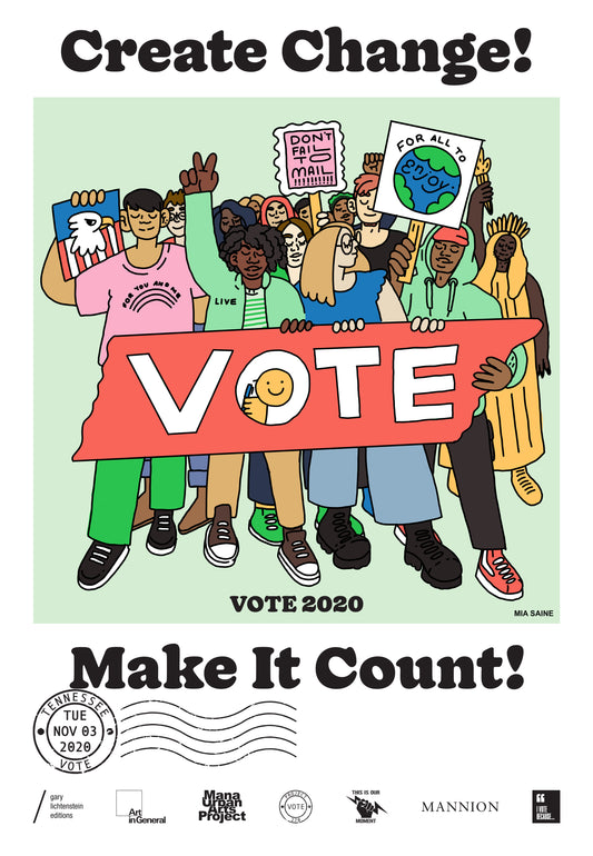 Tennessee Get Out The Vote Poster by Mia Saine